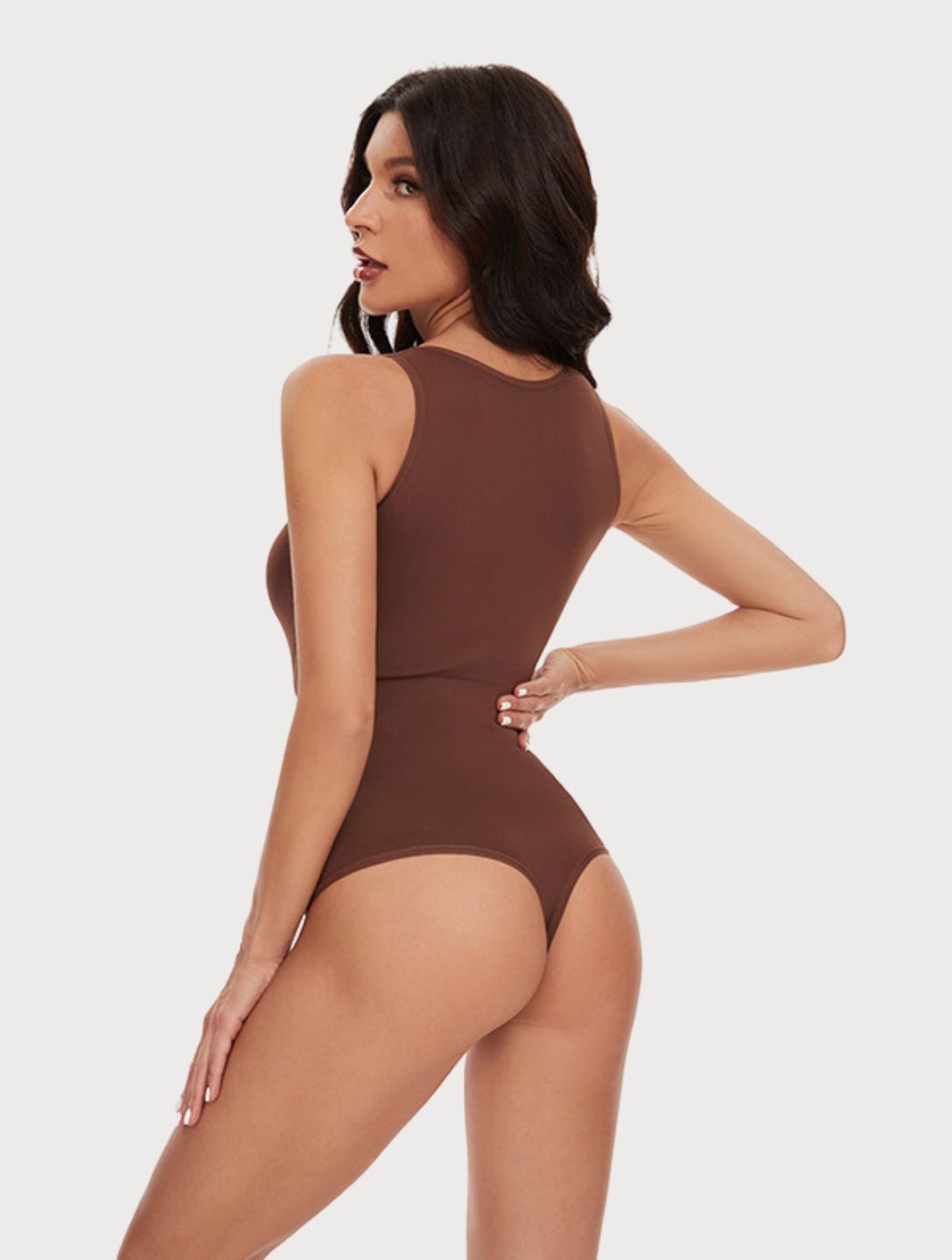 Rundhals-Eleganz 360° Sculpting Thong Bodysuit