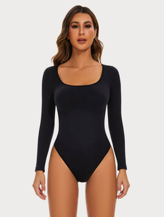 Body Scoop Langarm Thong Bodysuit