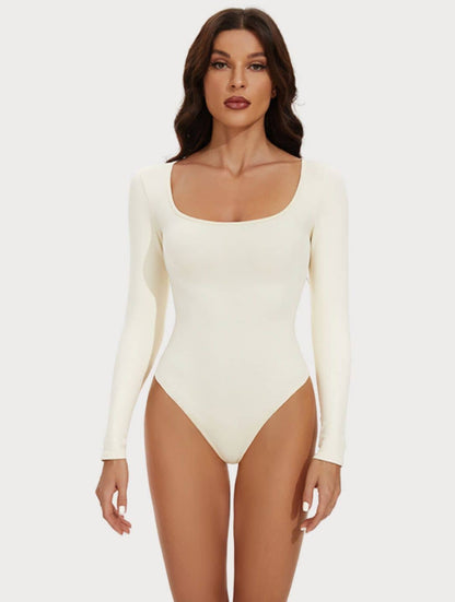 Body Scoop Langarm Thong Bodysuit