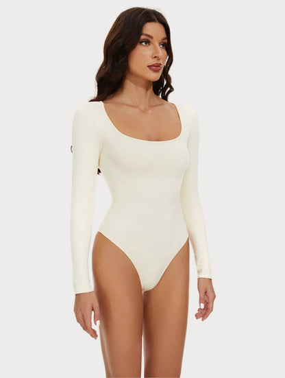 Body Scoop Langarm Thong Bodysuit