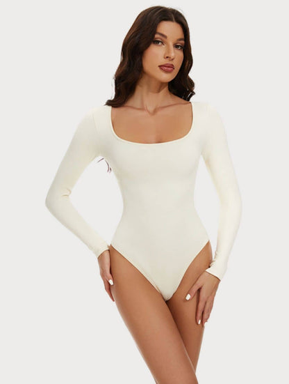 Body Scoop Langarm Thong Bodysuit